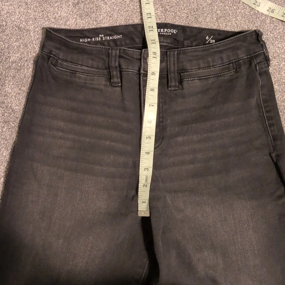 Liverpool The High Rise Straight Raw Hem Black Jeans Size 6/28 - Picture 7 of 9